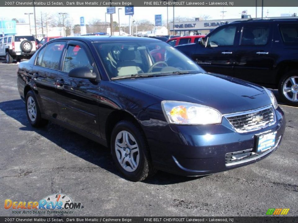 2007 Chevrolet Malibu LS Sedan Dark Blue Metallic / Cashmere Beige Photo #3