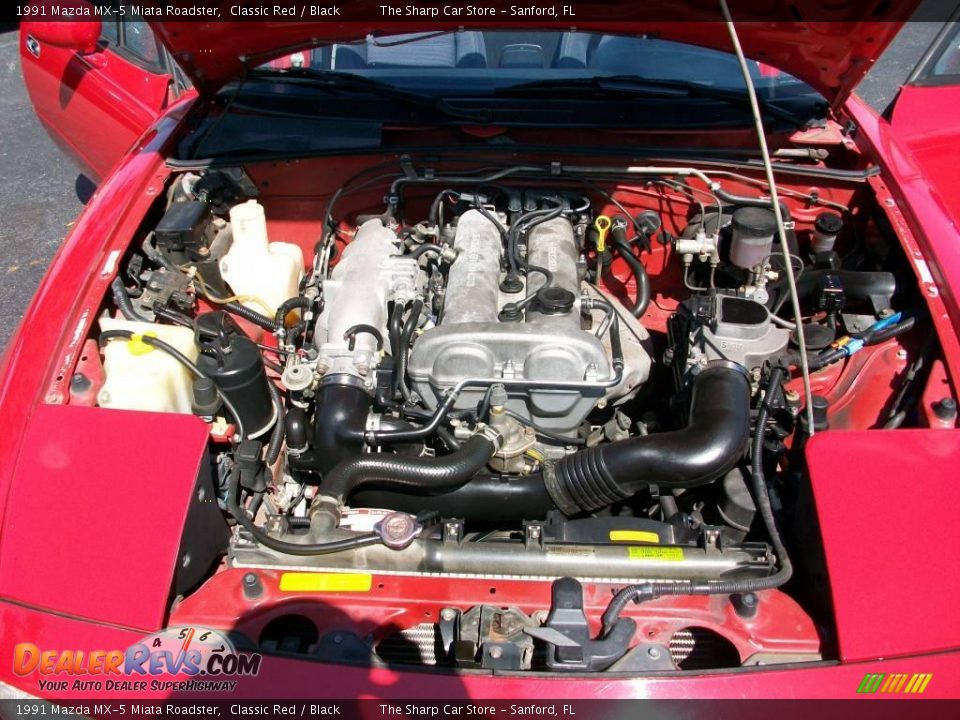 1991 Mazda MX-5 Miata Roadster Classic Red / Black Photo #17
