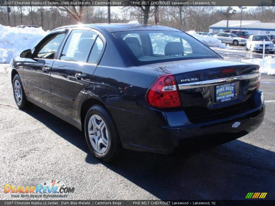 2007 Chevrolet Malibu LS Sedan Dark Blue Metallic / Cashmere Beige Photo #6