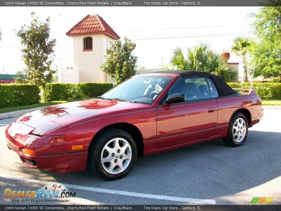 1994 Nissan 240SX SE Convertible Cherry Red Pearl Metallic / Gray/Black Photo #1