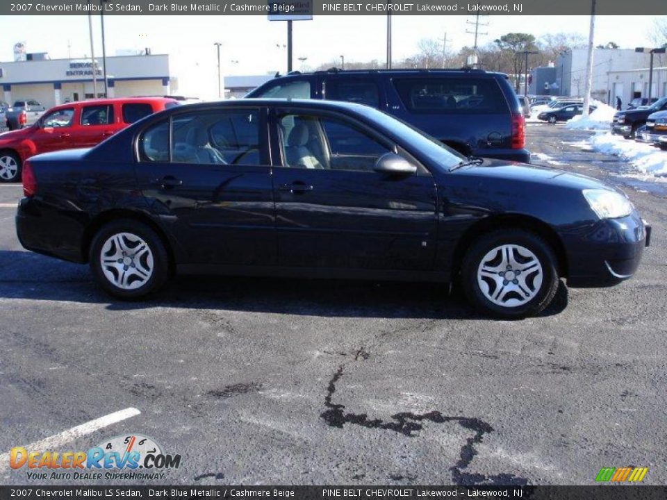 2007 Chevrolet Malibu LS Sedan Dark Blue Metallic / Cashmere Beige Photo #7
