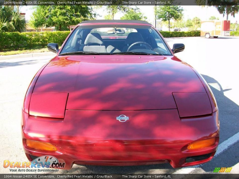 1994 Nissan 240SX SE Convertible Cherry Red Pearl Metallic / Gray/Black Photo #2