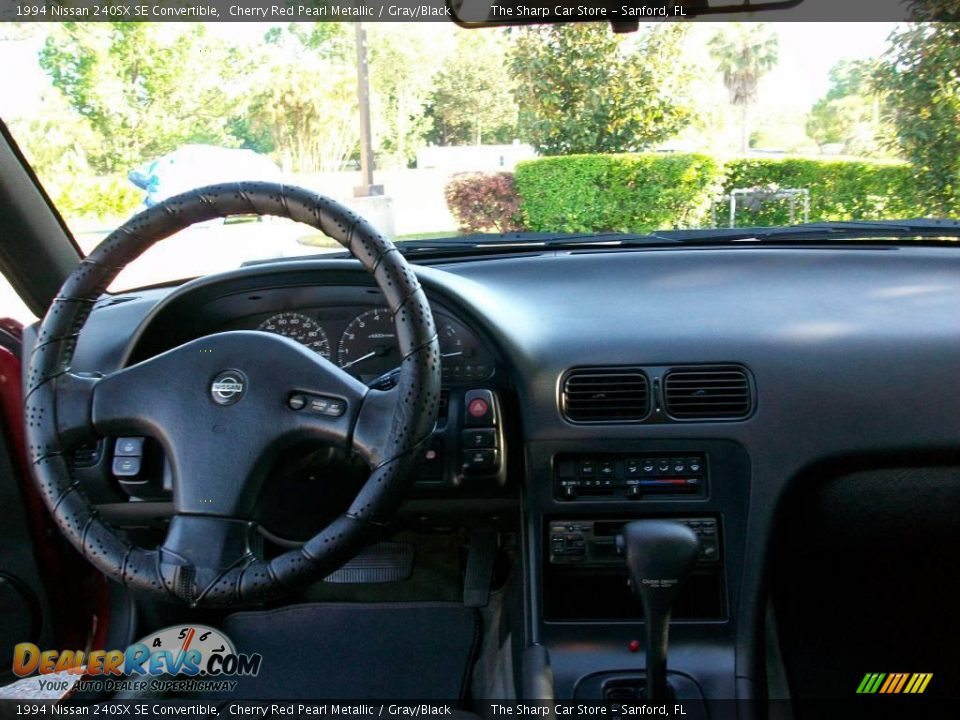 1994 Nissan 240SX SE Convertible Cherry Red Pearl Metallic / Gray/Black Photo #18