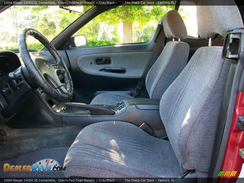 1994 Nissan 240SX SE Convertible Cherry Red Pearl Metallic / Gray/Black Photo #19