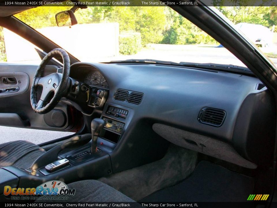 1994 Nissan 240SX SE Convertible Cherry Red Pearl Metallic / Gray/Black Photo #21