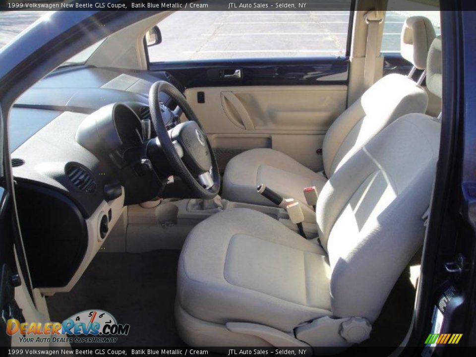 1999 Volkswagen New Beetle GLS Coupe Batik Blue Metallic / Cream Photo #11
