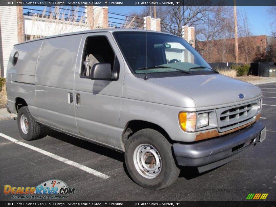 2001 Ford E Series Van E150 Cargo Silver Metallic / Medium Graphite Photo #8