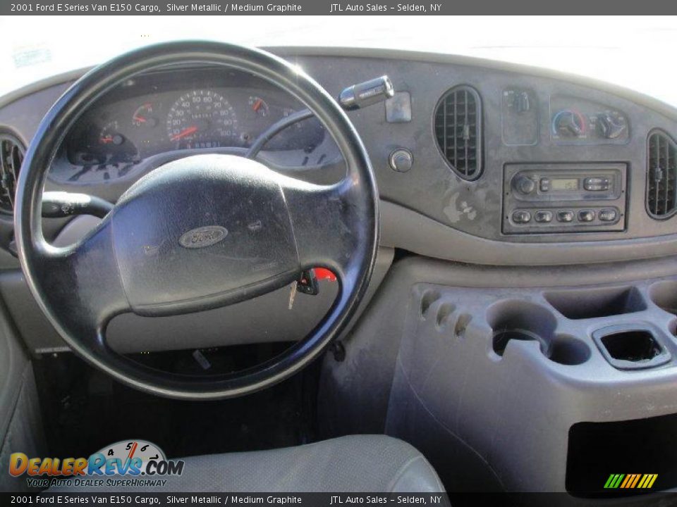 2001 Ford E Series Van E150 Cargo Silver Metallic / Medium Graphite Photo #11