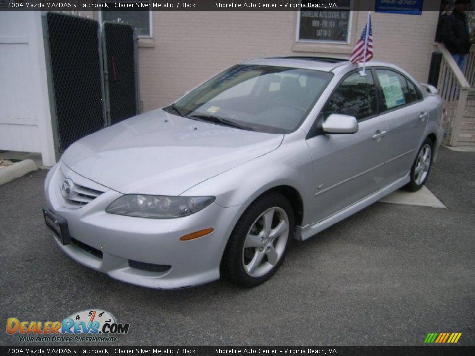 2004 Mazda MAZDA6 s Hatchback Glacier Silver Metallic / Black Photo #2
