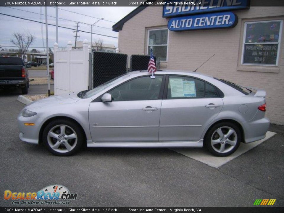 2004 Mazda MAZDA6 s Hatchback Glacier Silver Metallic / Black Photo #3