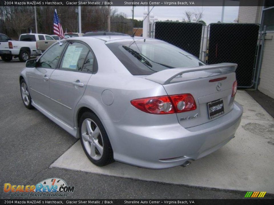 2004 Mazda MAZDA6 s Hatchback Glacier Silver Metallic / Black Photo #4
