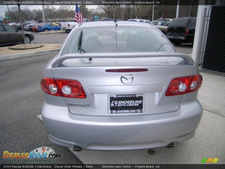 2004 Mazda MAZDA6 s Hatchback Glacier Silver Metallic / Black Photo #5