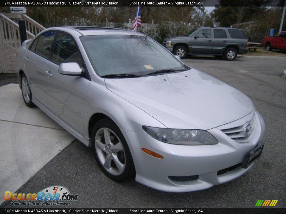 2004 Mazda MAZDA6 s Hatchback Glacier Silver Metallic / Black Photo #8