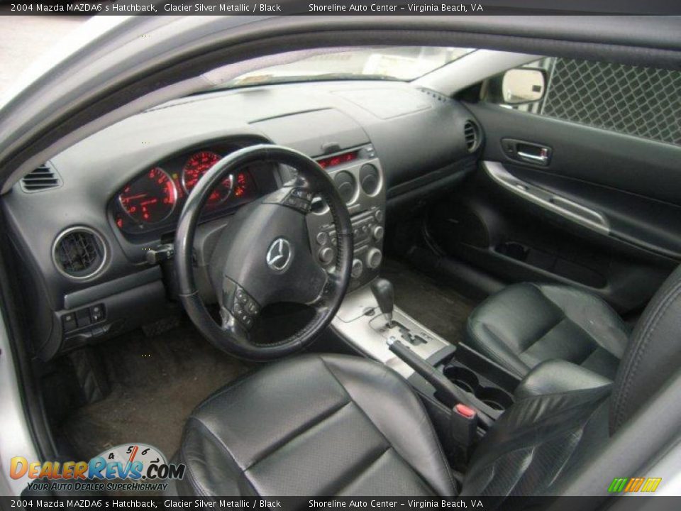 2004 Mazda MAZDA6 s Hatchback Glacier Silver Metallic / Black Photo #13