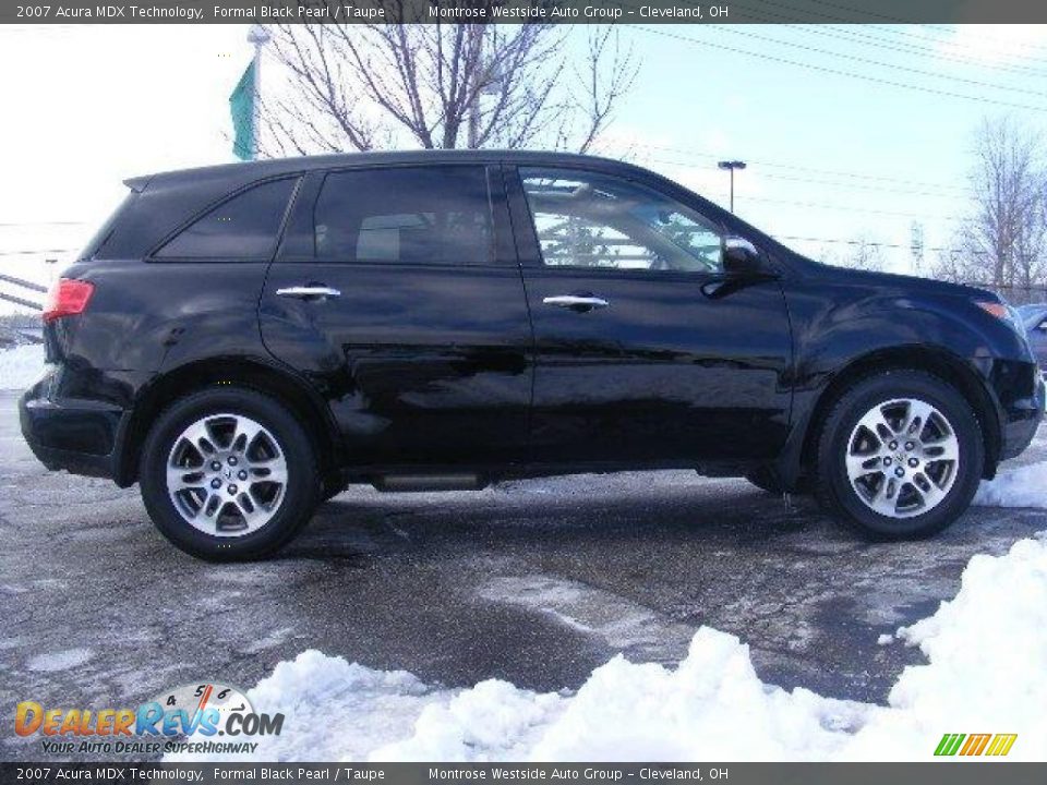 2007 Acura MDX Technology Formal Black Pearl / Taupe Photo #6