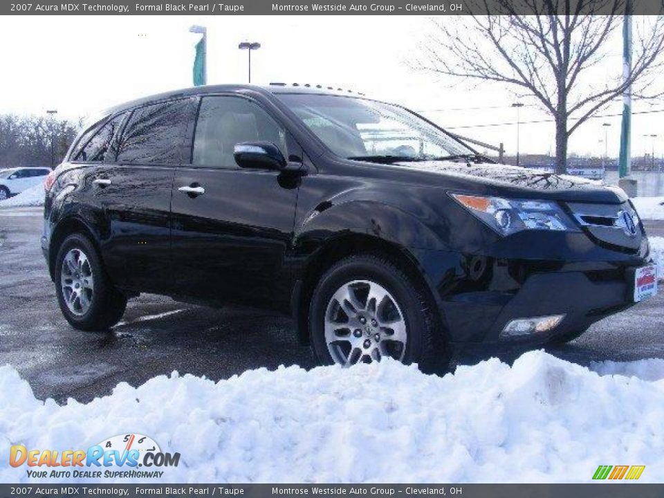 2007 Acura MDX Technology Formal Black Pearl / Taupe Photo #7