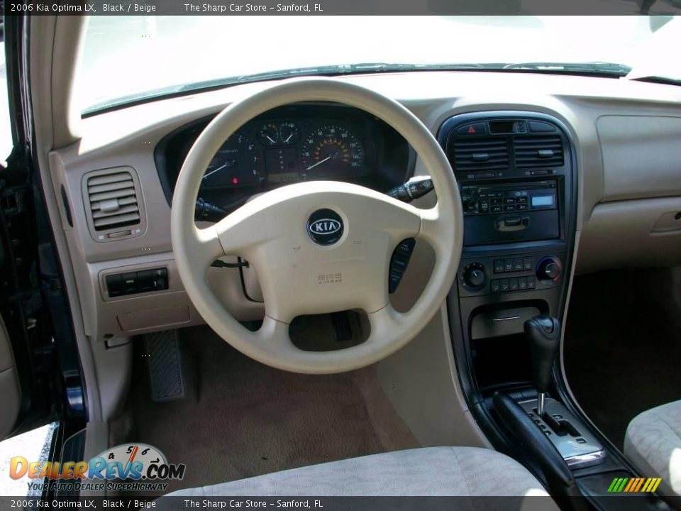 2006 Kia Optima LX Black / Beige Photo #6