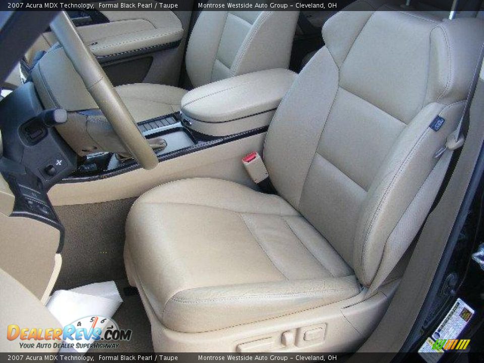 2007 Acura MDX Technology Formal Black Pearl / Taupe Photo #10