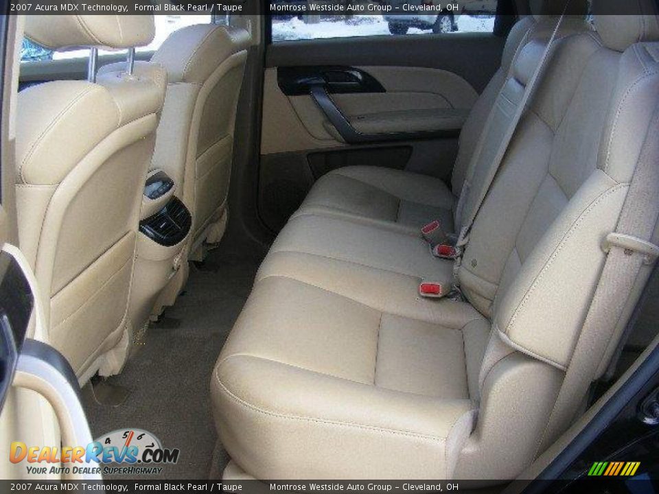 2007 Acura MDX Technology Formal Black Pearl / Taupe Photo #12