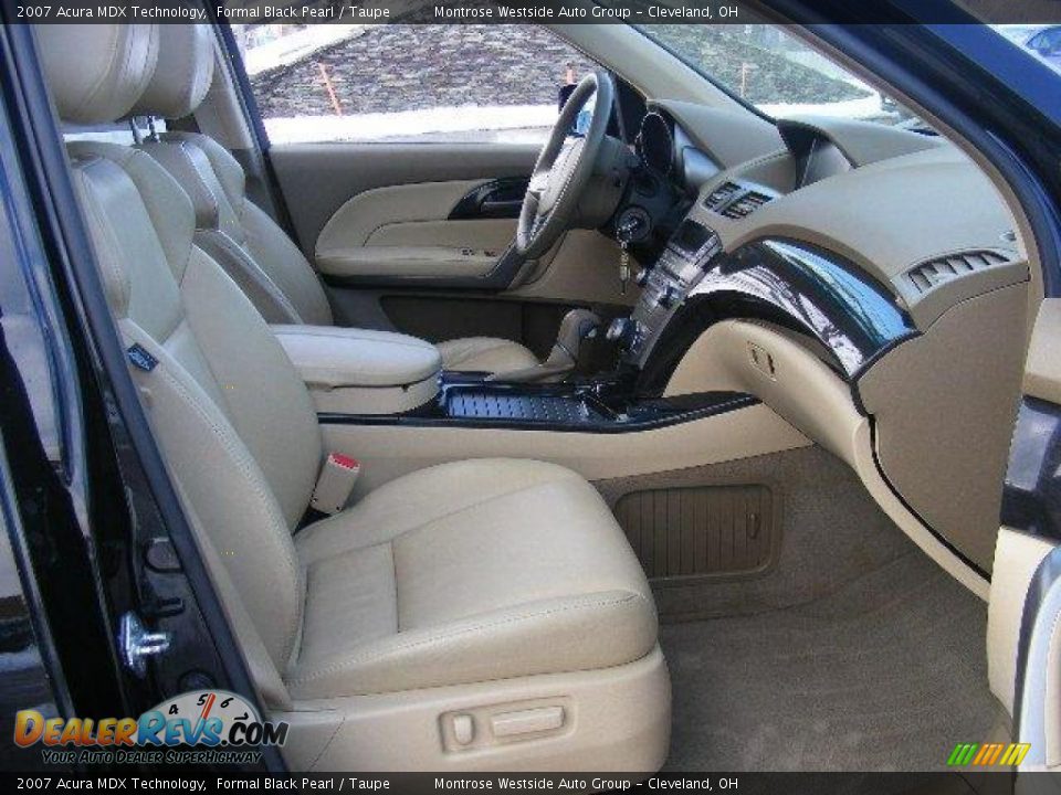 2007 Acura MDX Technology Formal Black Pearl / Taupe Photo #14