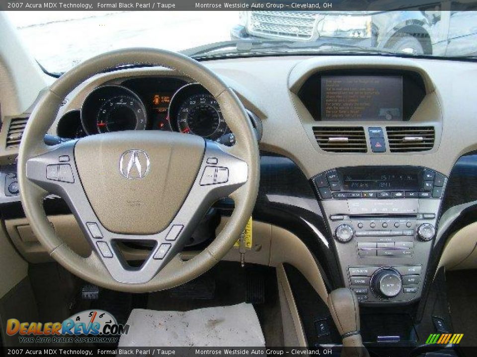 2007 Acura MDX Technology Formal Black Pearl / Taupe Photo #15