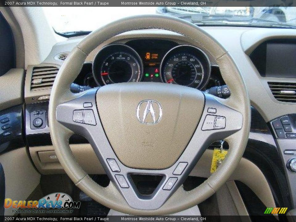 2007 Acura MDX Technology Formal Black Pearl / Taupe Photo #16
