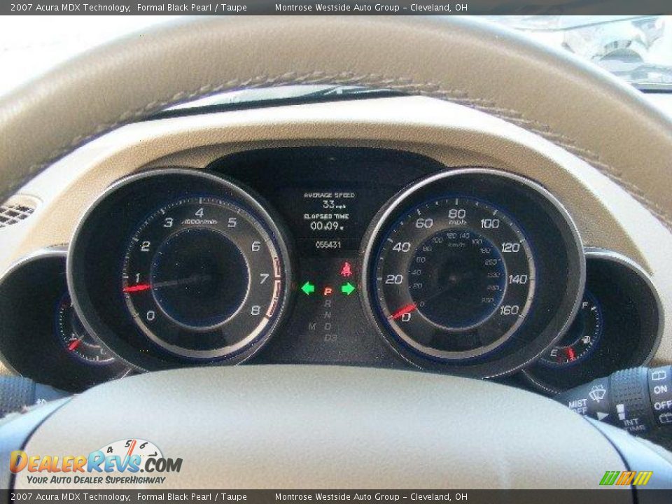 2007 Acura MDX Technology Formal Black Pearl / Taupe Photo #18