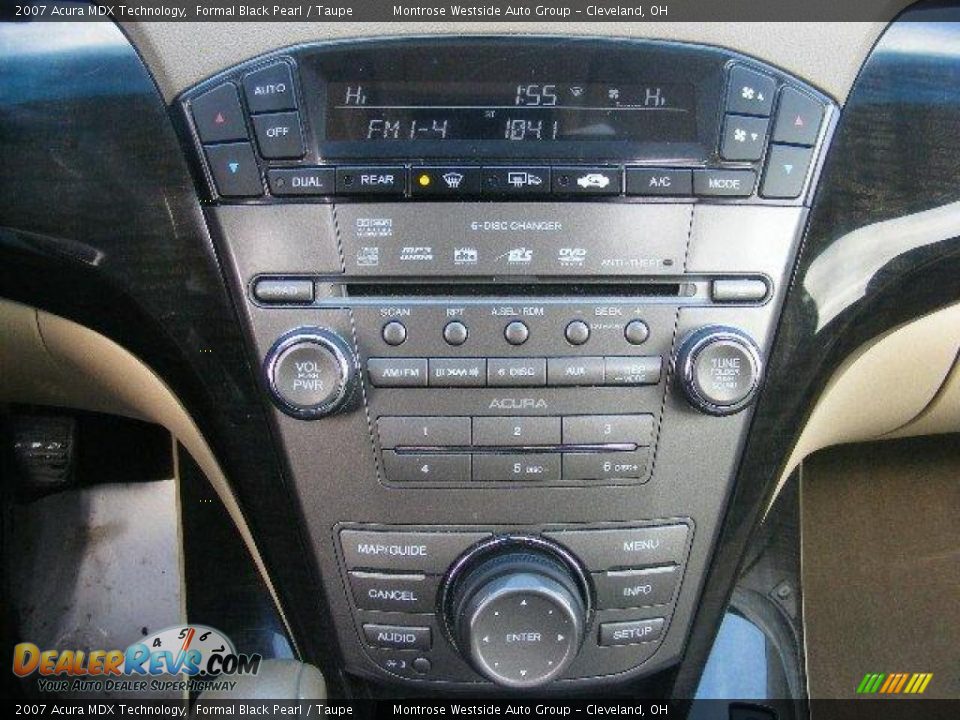 2007 Acura MDX Technology Formal Black Pearl / Taupe Photo #20