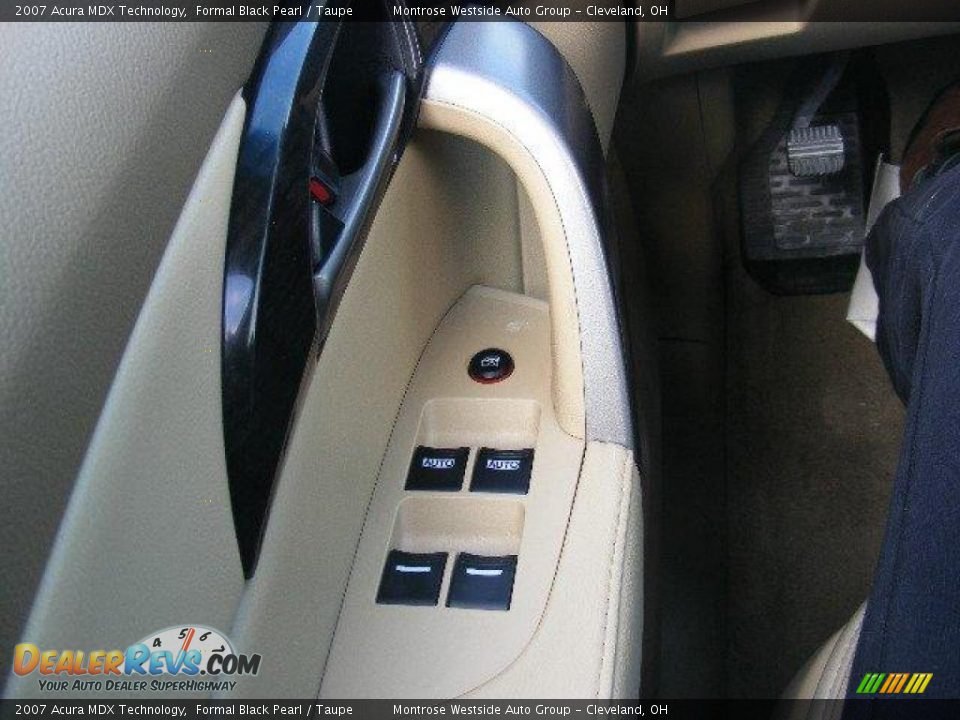 2007 Acura MDX Technology Formal Black Pearl / Taupe Photo #25