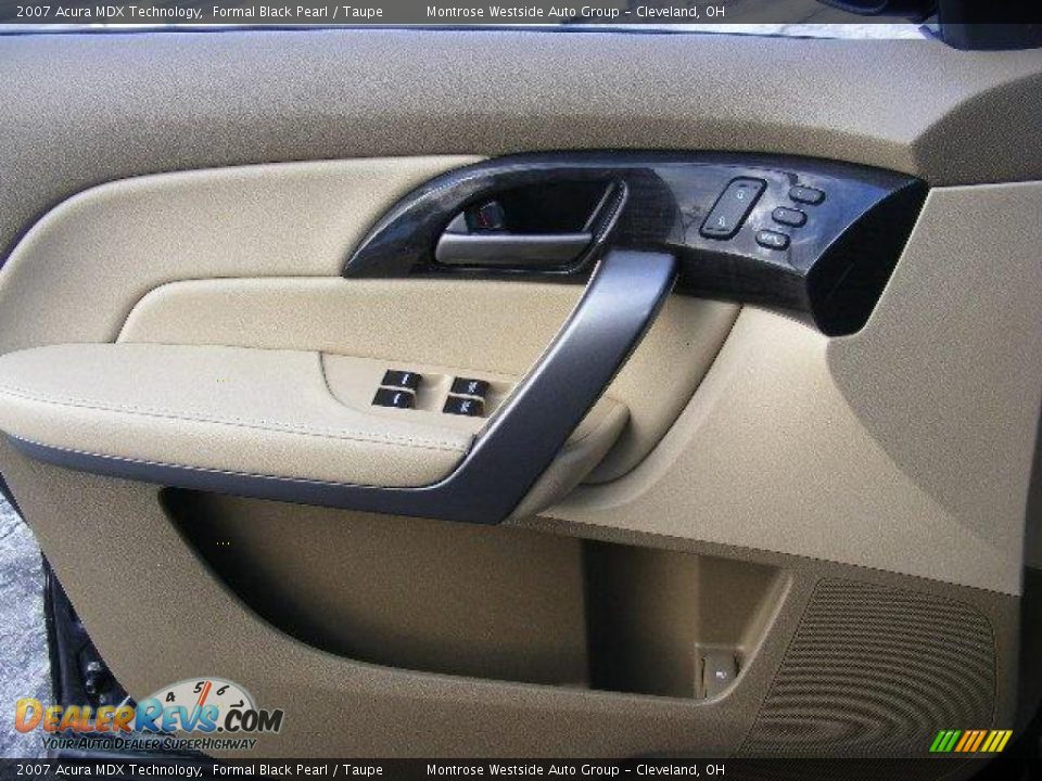 2007 Acura MDX Technology Formal Black Pearl / Taupe Photo #26