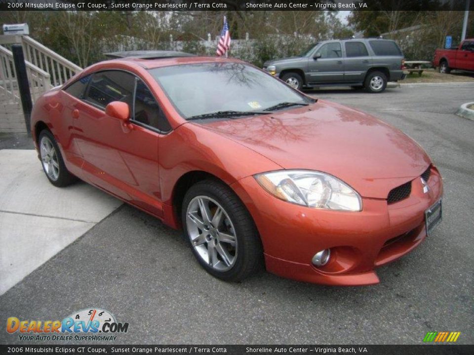 2006 Mitsubishi Eclipse GT Coupe Sunset Orange Pearlescent / Terra Cotta Photo #8