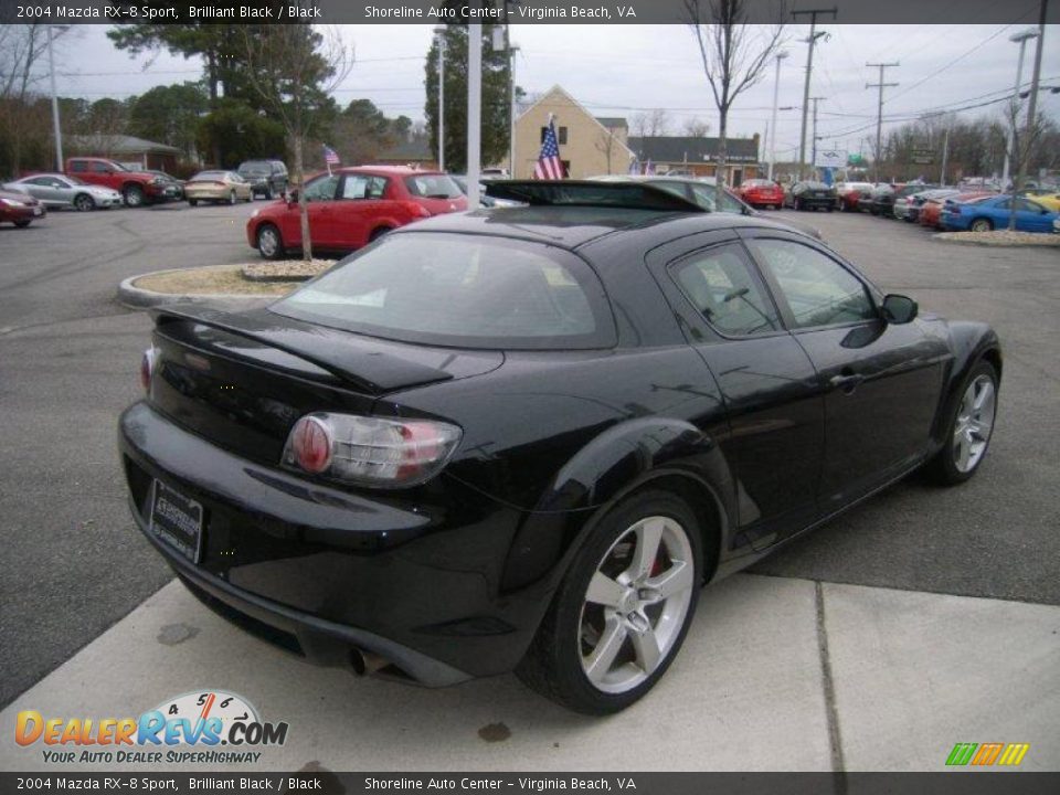 2004 Mazda RX-8 Sport Brilliant Black / Black Photo #6