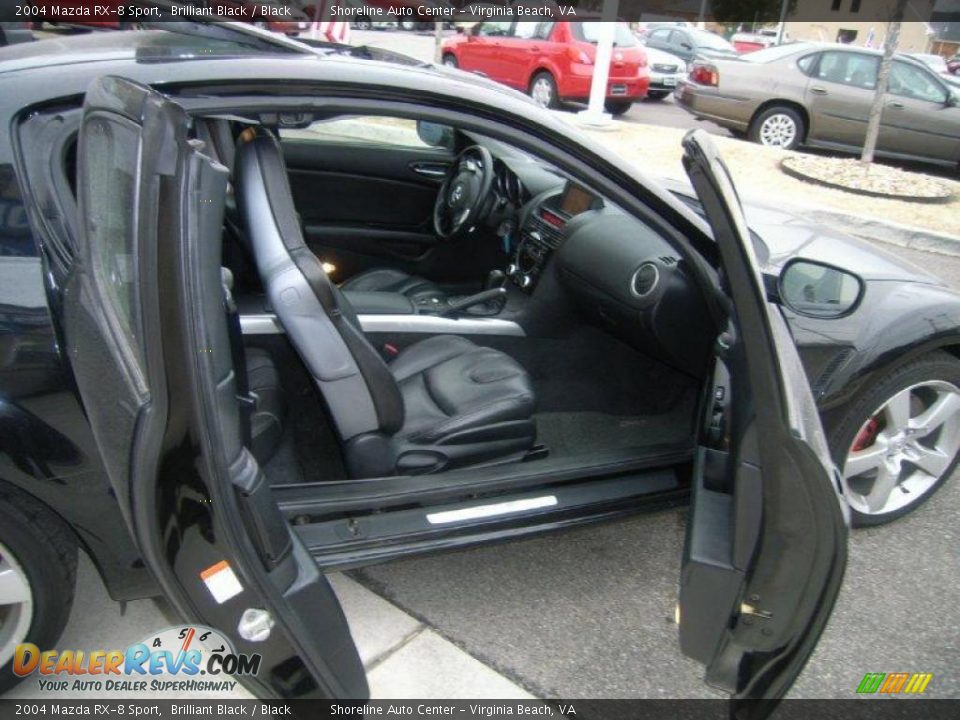 2004 Mazda RX-8 Sport Brilliant Black / Black Photo #13