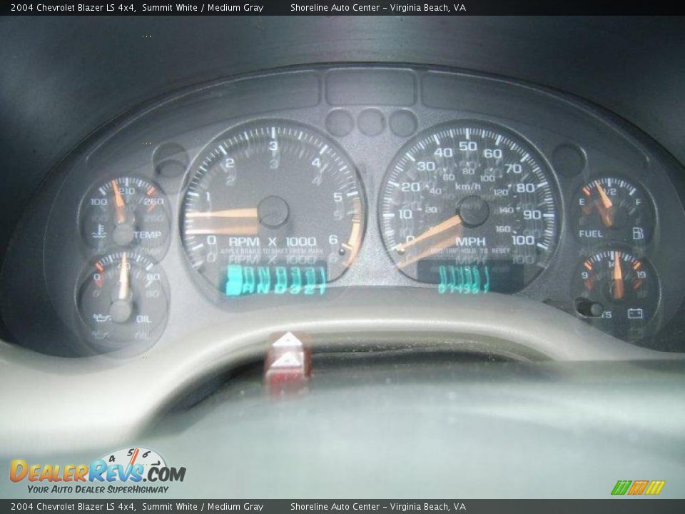 2004 Chevrolet Blazer LS 4x4 Summit White / Medium Gray Photo #18