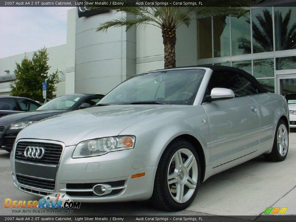 2007 Audi A4 2.0T quattro Cabriolet Light Silver Metallic / Ebony Photo #1