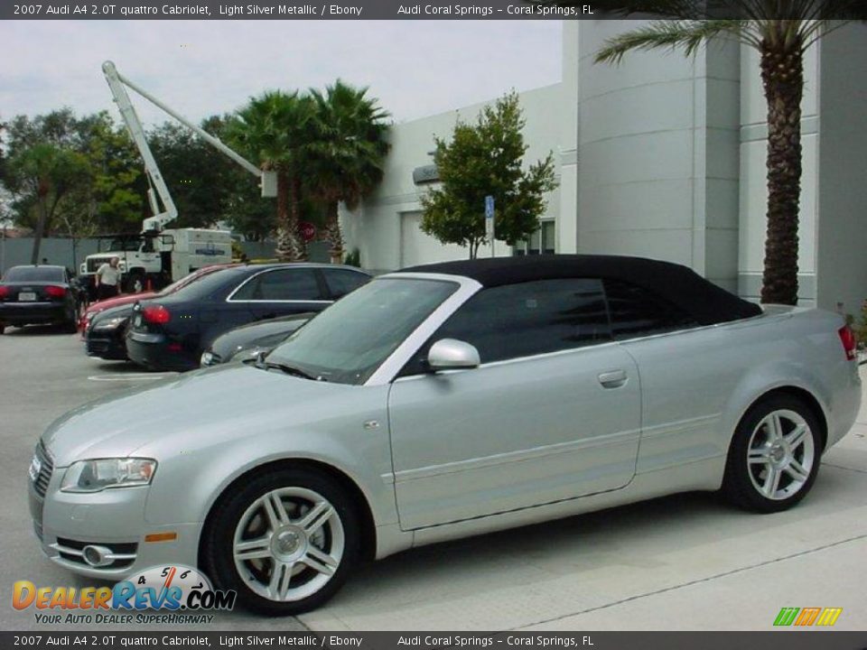 2007 Audi A4 2.0T quattro Cabriolet Light Silver Metallic / Ebony Photo #2