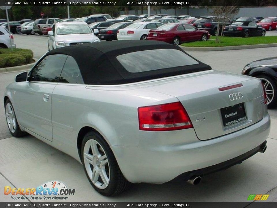 2007 Audi A4 2.0T quattro Cabriolet Light Silver Metallic / Ebony Photo #3