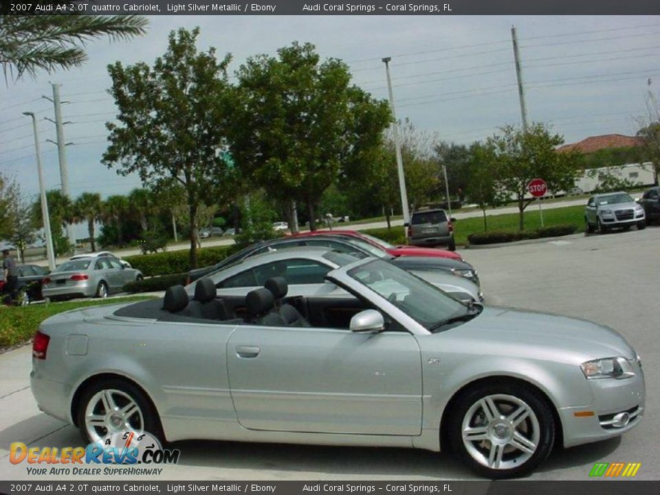 2007 Audi A4 2.0T quattro Cabriolet Light Silver Metallic / Ebony Photo #6