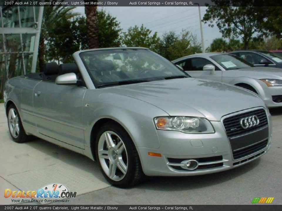 2007 Audi A4 2.0T quattro Cabriolet Light Silver Metallic / Ebony Photo #7