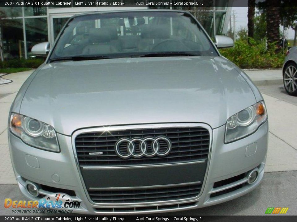 2007 Audi A4 2.0T quattro Cabriolet Light Silver Metallic / Ebony Photo #8