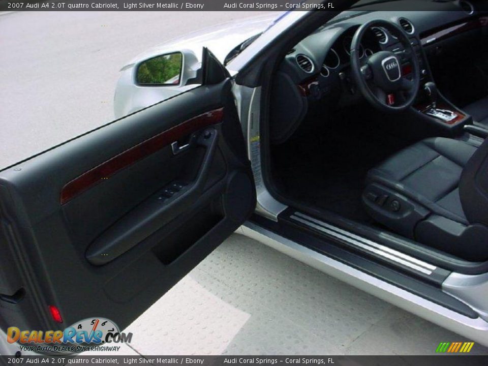 2007 Audi A4 2.0T quattro Cabriolet Light Silver Metallic / Ebony Photo #9