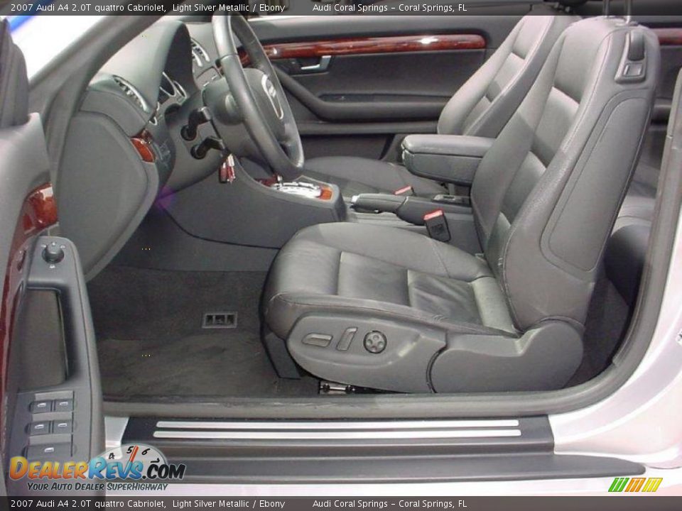 2007 Audi A4 2.0T quattro Cabriolet Light Silver Metallic / Ebony Photo #10