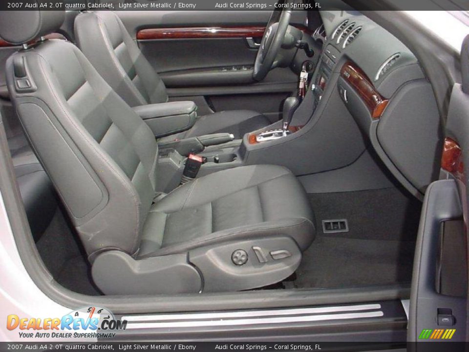 2007 Audi A4 2.0T quattro Cabriolet Light Silver Metallic / Ebony Photo #11