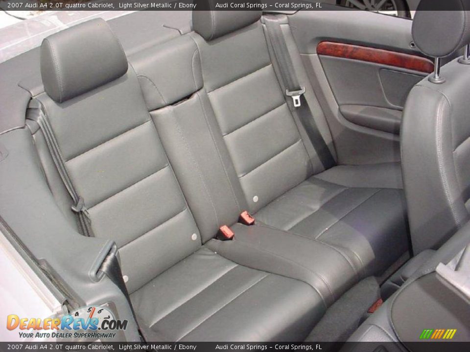 2007 Audi A4 2.0T quattro Cabriolet Light Silver Metallic / Ebony Photo #12