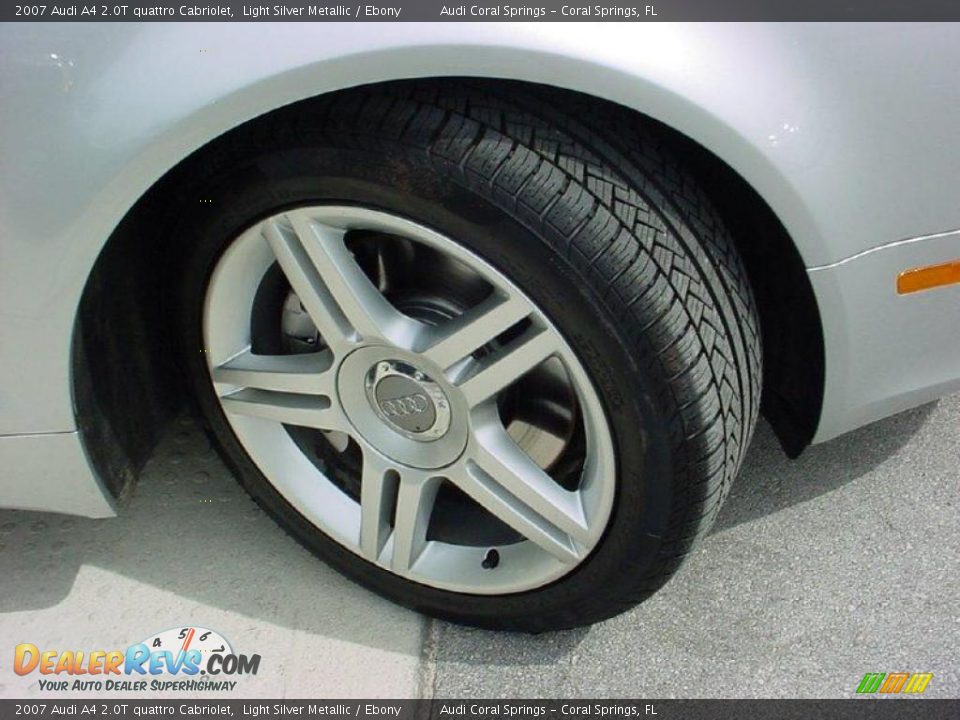 2007 Audi A4 2.0T quattro Cabriolet Light Silver Metallic / Ebony Photo #14