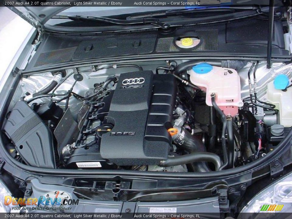 2007 Audi A4 2.0T quattro Cabriolet Light Silver Metallic / Ebony Photo #15