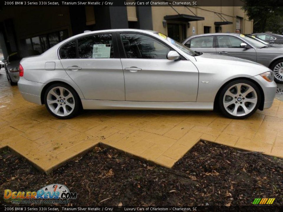 2006 BMW 3 Series 330i Sedan Titanium Silver Metallic / Grey Photo #2