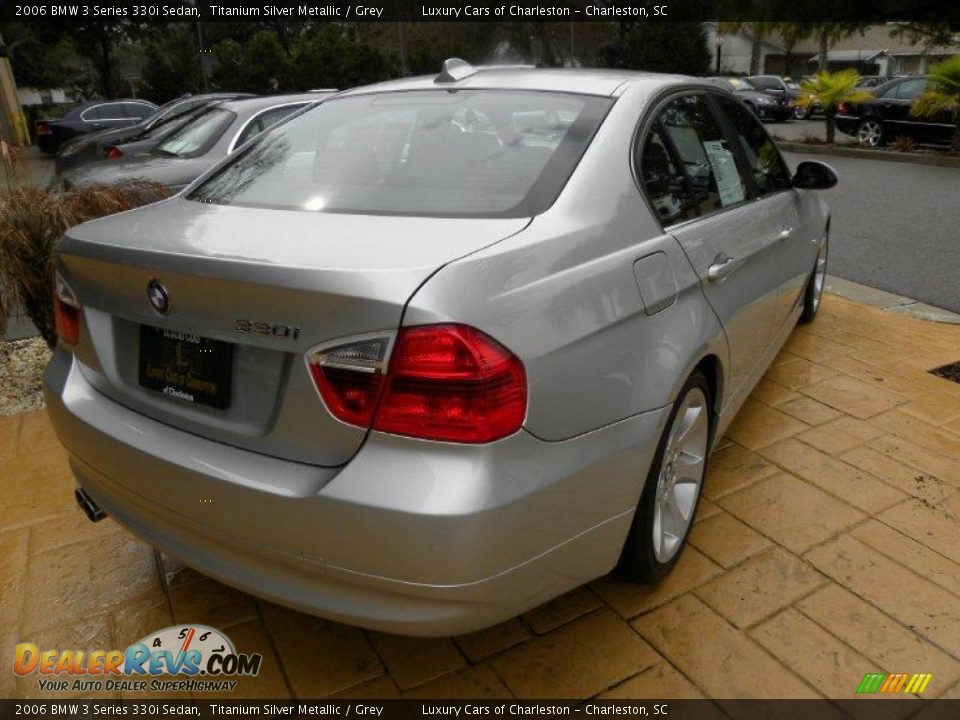 2006 BMW 3 Series 330i Sedan Titanium Silver Metallic / Grey Photo #3