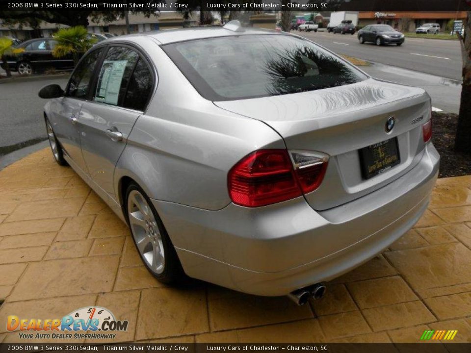 2006 BMW 3 Series 330i Sedan Titanium Silver Metallic / Grey Photo #4