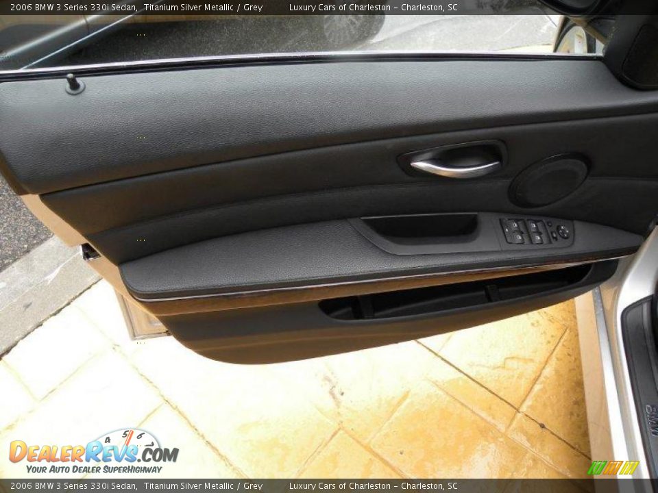 2006 BMW 3 Series 330i Sedan Titanium Silver Metallic / Grey Photo #6